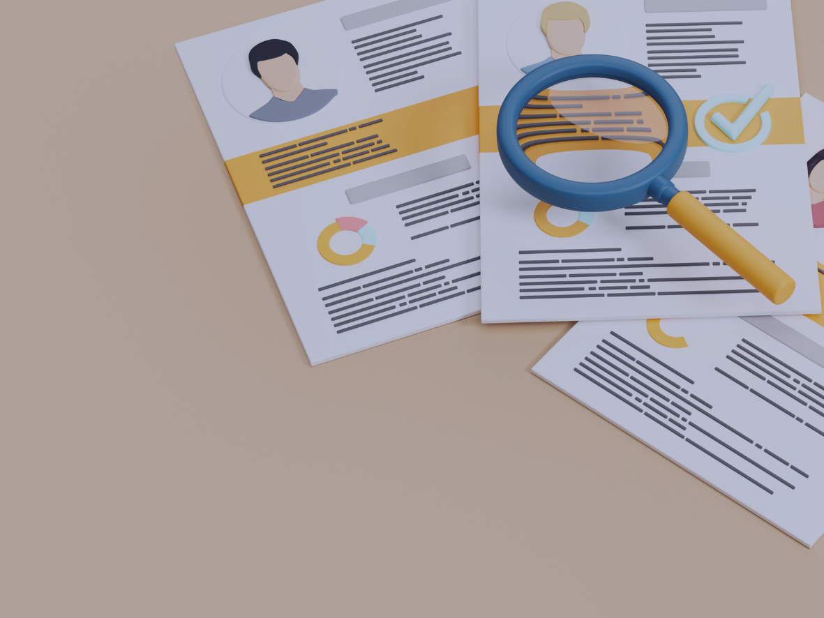 Illustration d'un cv et lettre de motivation pour une offre d'emploi en comptabilité